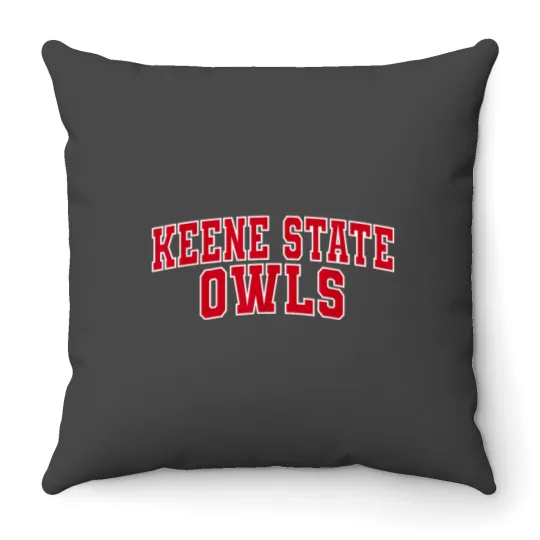 Discover Keene State College Owls Wht01 Throw Pillows