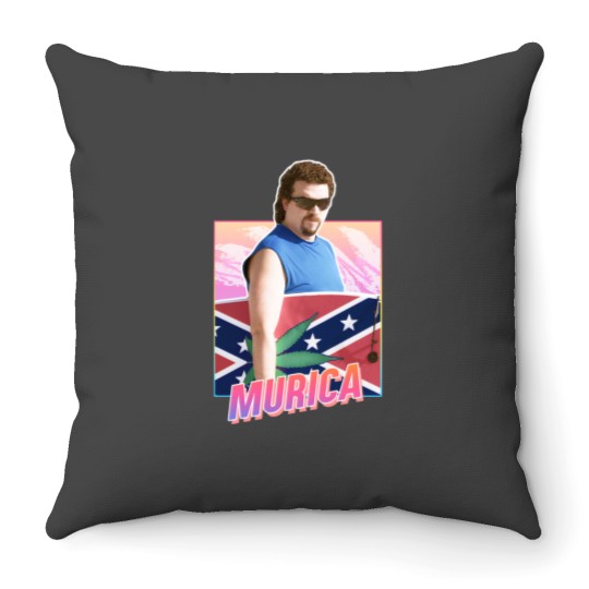 Discover Murica - Kenny Powers - 80s design Throw Pillows