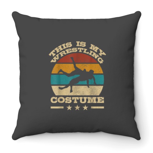 Discover Wrestling Costume Wrestle Outfit Men Boys Funny Wrestler Throw Pillows