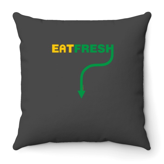 Discover Eat Fresh Throw Pillows
