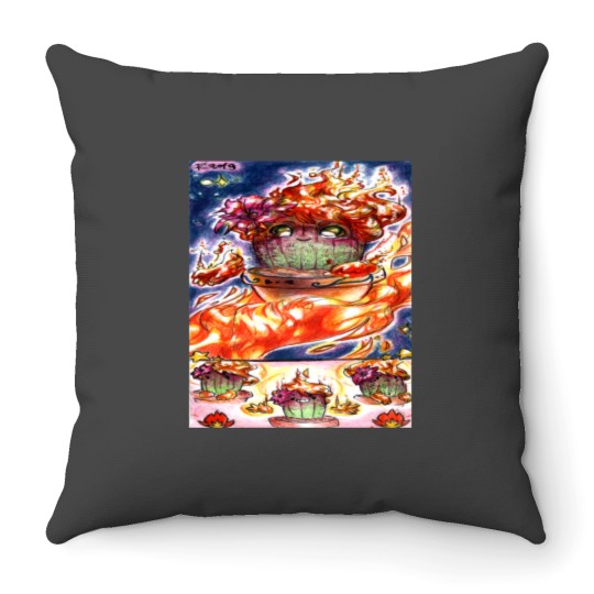 Discover Winner Cacti - Mimma (Echinocereus rigidissimus var. rubrispinus.) Throw Pillows