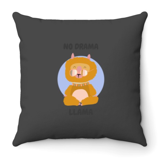 Discover No drama be llama Active Throw Pillows