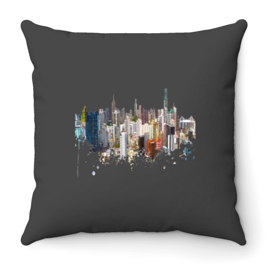 Discover Paris has tall and beautiful buildings to look at Throw Pillows