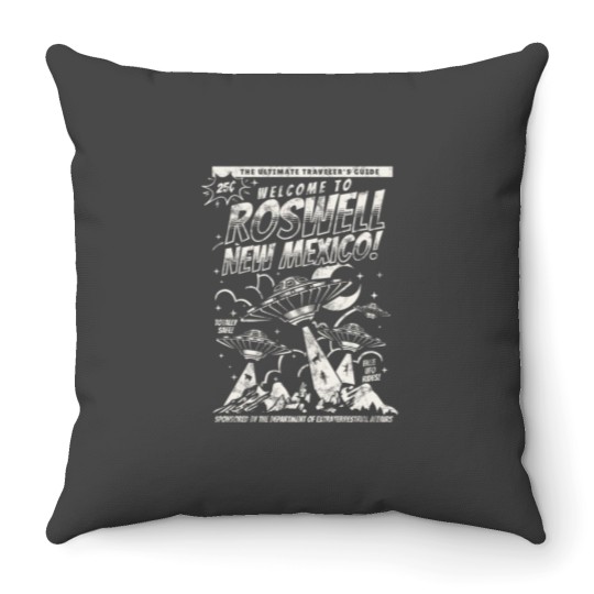 Discover Welcome to Roswell Sticker Throw Pillows