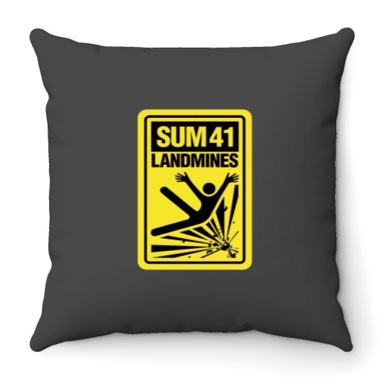 Discover Land mines are explosive devices embedded in the ground Throw Pillows
