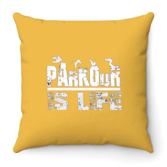 Discover Parkour Is Life Throw Pillows