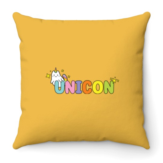 Discover Cute Unicon Throw Pillows