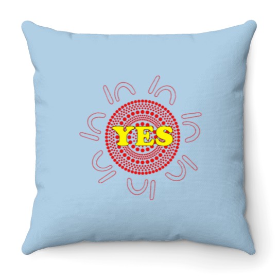 Discover Yes Voice to Parliament Hero Throw Pillows