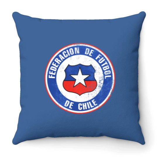 Discover Chile Soccer Flag Team Support Gift Throw Pillows