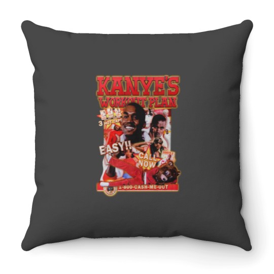 Discover Kanye Workout Plan Vintage Throw Pillows