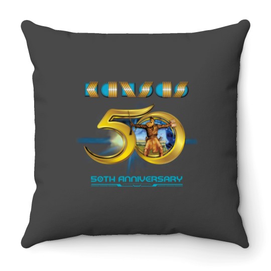 Discover Kansas Band 50th Anniversary Throw Pillows