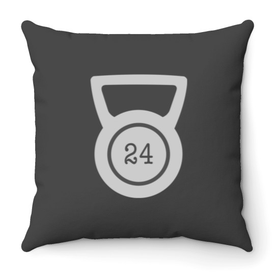 Discover 24 kettlebell - light ver Throw Pillows