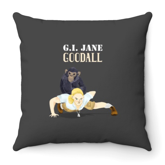 Discover GI Jane Goodall Throw Pillows