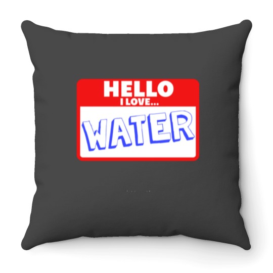Discover Water Sticker Throw Pillows