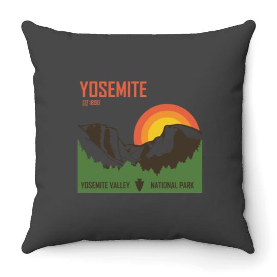 Discover Yosemite National Park Throw Pillows