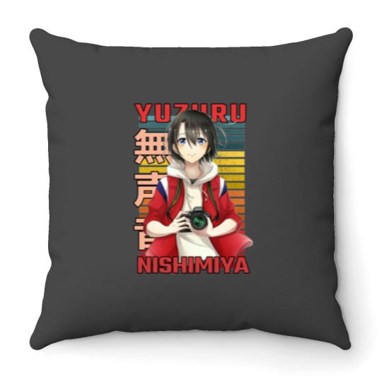 Discover Yuzuru Nishimiya A Silent Yuzuru Nishimiya A Silent Voice Eiga Koe no Katachi Anime Design  C Throw Pillows