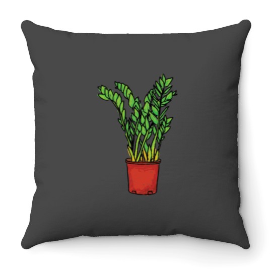 Discover ZZ Gem Zanibar Gem Plant Throw Pillows