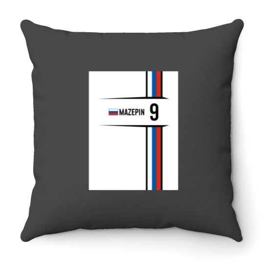 Discover 2021 - 9 Mazepin Throw Pillows