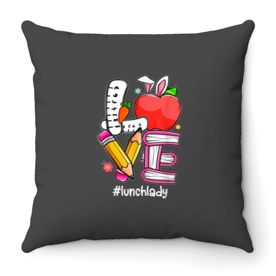 Discover Love Easter Lunch Lady Bunny I 39 M The Lunch Lady Easter Day Throw Pillows