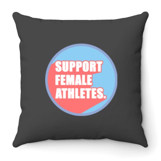 Discover Support female athletes in sports Throw Pillows