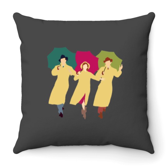 Discover Singing In the Rain Throw Pillows