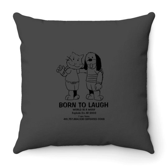 Discover Born to Laugh Throw Pillow