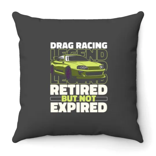 Discover Dragster Retired Race Racer 2Motorsport Drag Racing Throw Pillows
