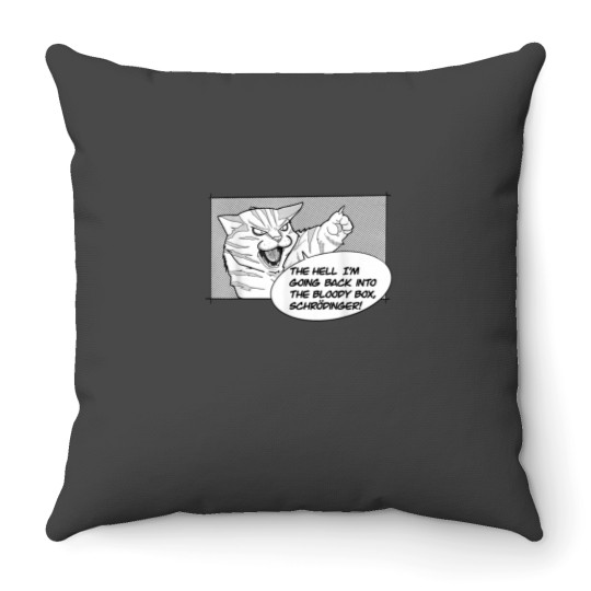 Discover Schrodingers cat Throw Pillows