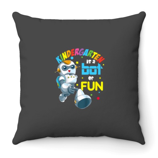 Discover Kids Back to School Kindergarten Cool Robot 4393 Throw Pillows