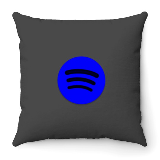 Discover spotify music blue Throw Pillows