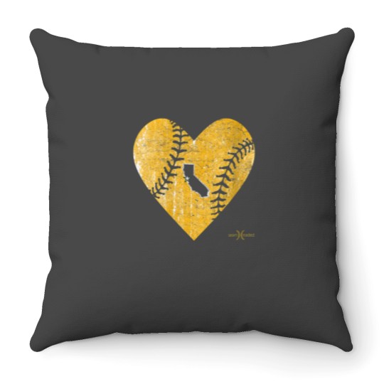Discover Vintage Oakland Baseball Heart Throw Pillows
