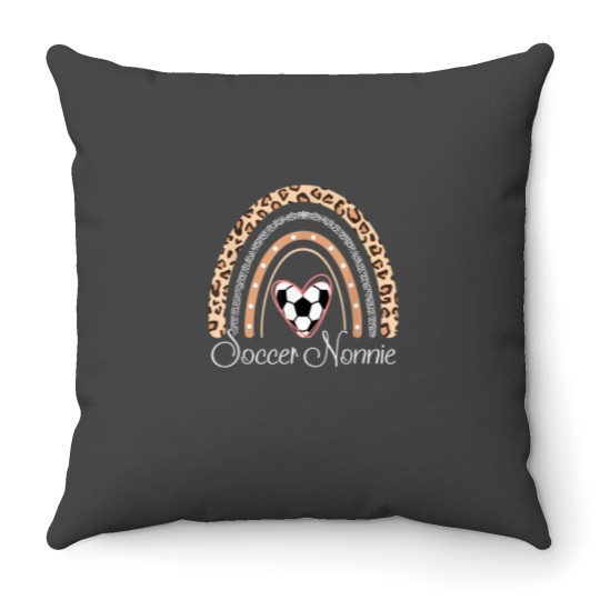 Discover Soccer Nonnie Boho Rainbow Funny Soccer Nonnie Throw Pillows