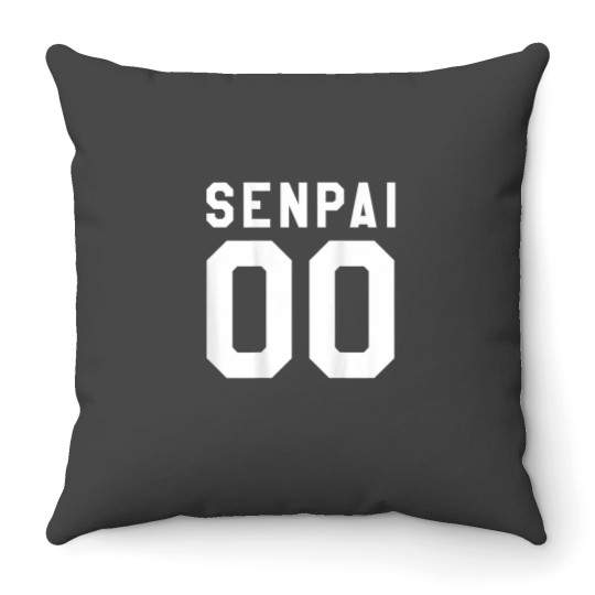 Discover Senpai Jersey Manga Anime Japan Throw Pillows