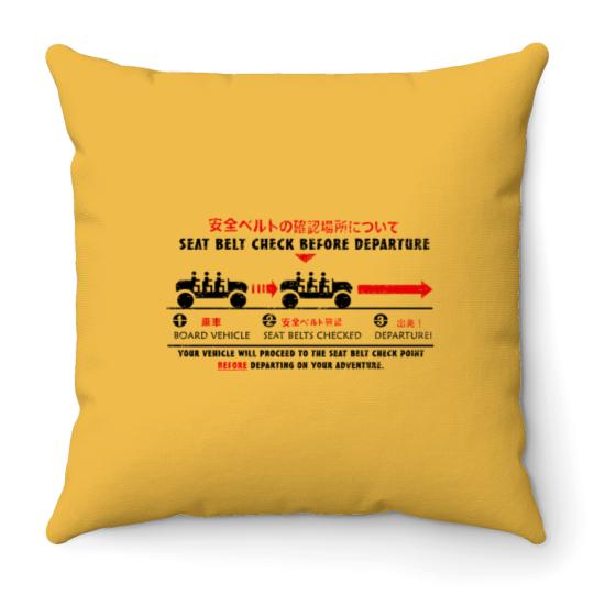 Discover Seat Belt Check Throw Pillows