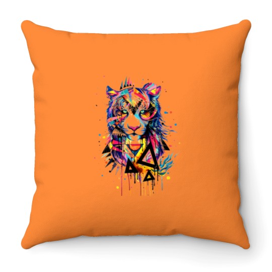 Discover Tiger Watercolor Throw Pillows