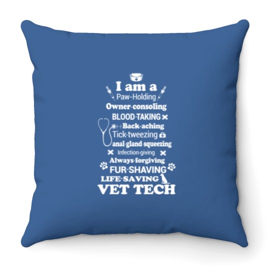 Discover Vet Tech Throw Pillow