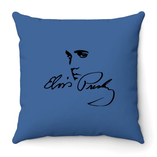 Discover Vintage Elvis Throw Pillow - Elvis Presley Gift