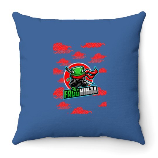 Discover Red Cloud Japanese Frog Ninja aniime Throw Pillows