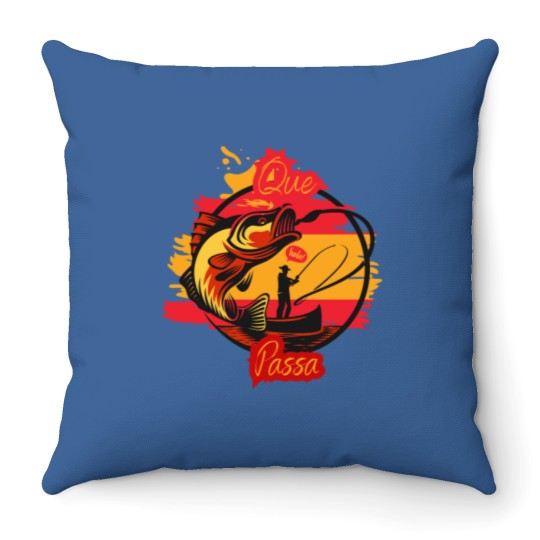 Discover Spain Fishing Flag Lovers - Fisherman Throw Pillows