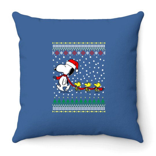 Discover Snoopy And Woodstock Christmas Throw Pillows, Snoopy Throw Pillows
