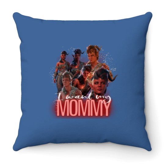 Discover Karlach, I Want My Mommy Karlach Baldur'S Gate  Throw Pillows, Baulders Baldur Throw Pillows
