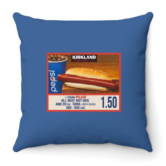 Discover Costco Hot Dog Meme Throw Pillows