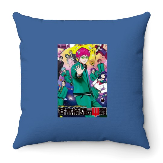 Discover Saiki K Manga Cover Throw Pillows
