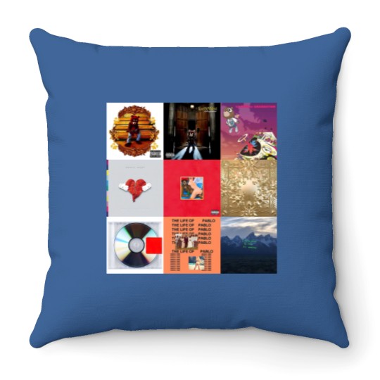 Discover Kanye Albums Throw Pillows