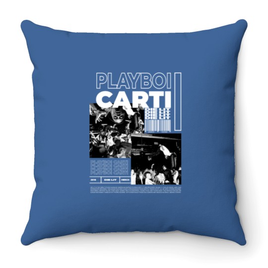 Discover Vintage Playboi Carti Throw Pillows Merchandise