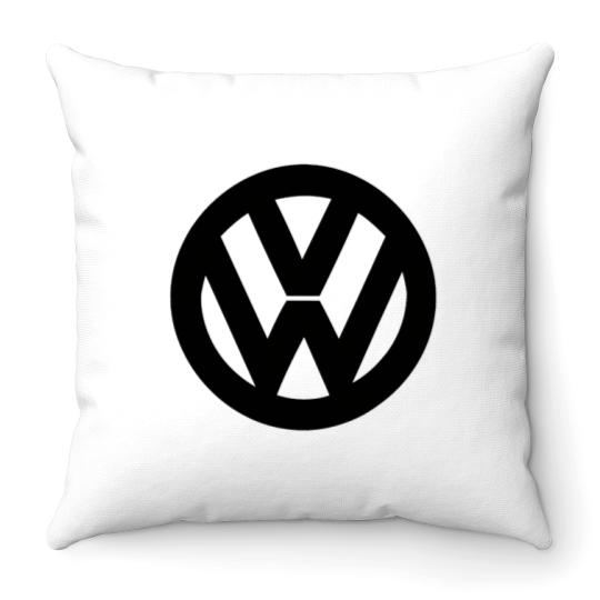 Discover Classic White VW Logo Throw Pillows