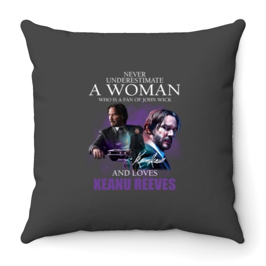 Discover Keanu Reeves Throw Pillows, John Wick, Keanu Reeves Throw Pillows