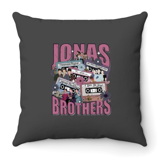 Discover Jonas Brothers Tour Throw Pillows 2023 - Cassette Sweats