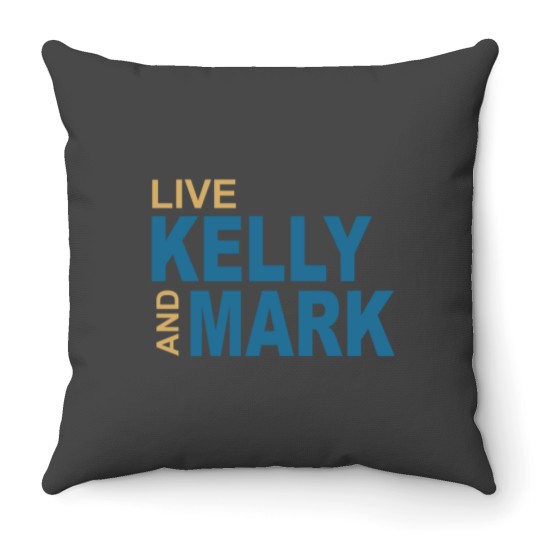 Discover Live Kelly and Mark Mug Funny Black Glossy Coffee Mug, Gift For Family 11OZ Throw Pillows