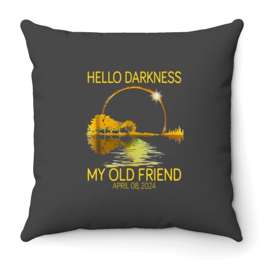 Discover Hello Darkness My Old Friend Eclipse Throw Pillows, Hello Darkness Throw Pillows